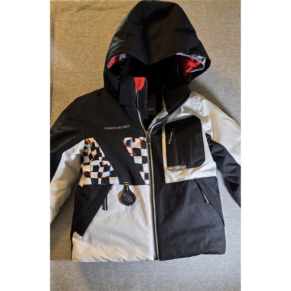 Obermeyer "Nebula" Black/White Snow ski Jacket w/I-Grow Size 4